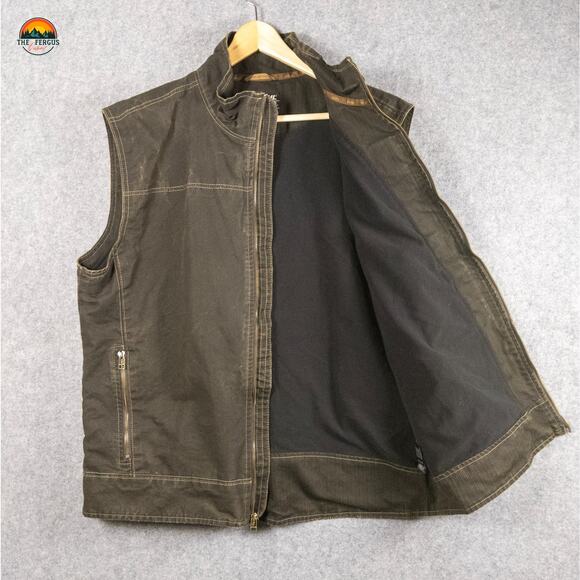 KUHL Patina Green Vest Born In The Mountains Hiking Gorpcore Outdoor Men's 2XL - Picture 3 of 16